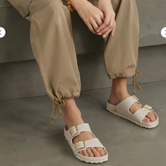 Birkenstock 1774 - Arizona leather-trimmed canvas sandals 40 - Picture 2 of 4